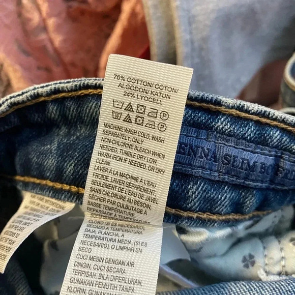 Lucky Brand -Sienna Slim Boyfriend jeans - Patch work and waist tie - 00/24 - Picture 14 of 15